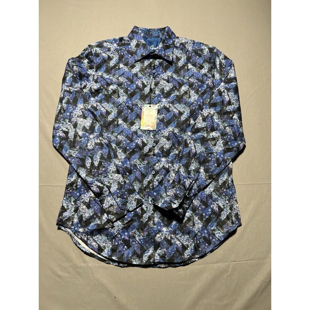 NEW Robert Graham Halder Mens Shirt Classic S Blue Black Purple Floral‎ Cotton